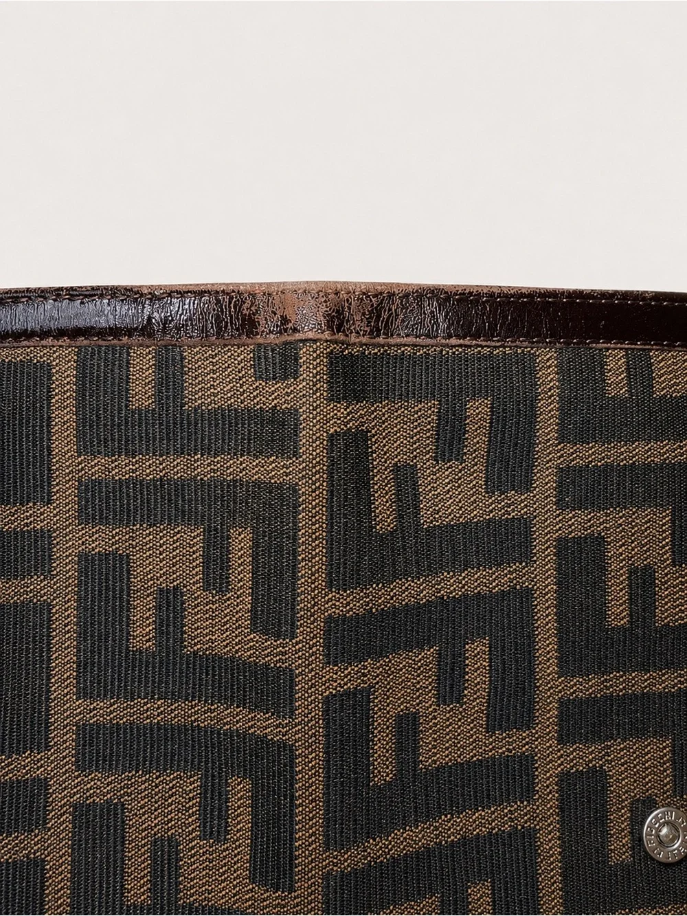 Fendi Brown Zucca Canvas & Leather Long Wallet | Vintage | Made in Italy